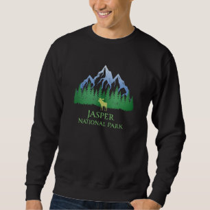 Jasper National Park Alberta Canada Mountain Moose Sweatshirt