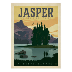Jasper National Park, Alberta Canada Postcard