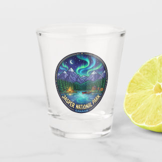Jasper National Park at Night Canada Shot Glass