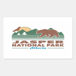Jasper National Park Bear Rectangular Sticker