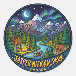 Jasper National Park Canada Classic Round Sticker