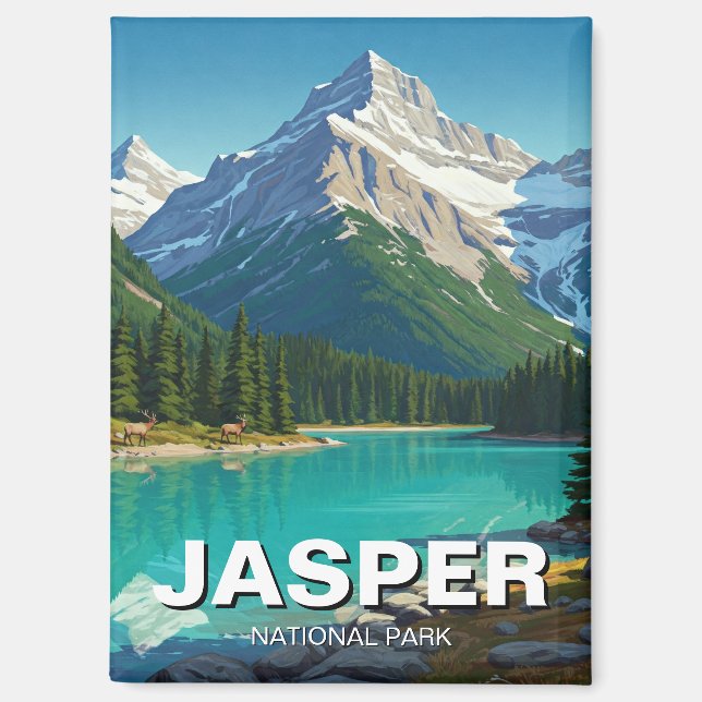 Jasper National Park Canada Magnet (Front)