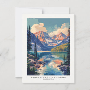 Jasper National Park Canada Travel Postcard