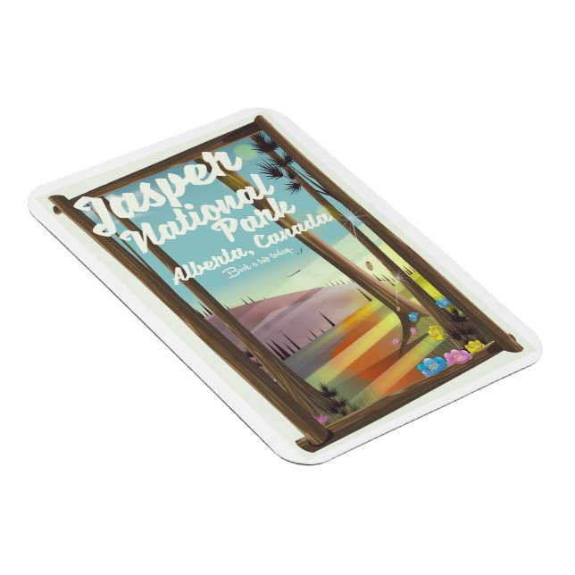 Jasper National park, Canada travel poster Magnet (Right Side)