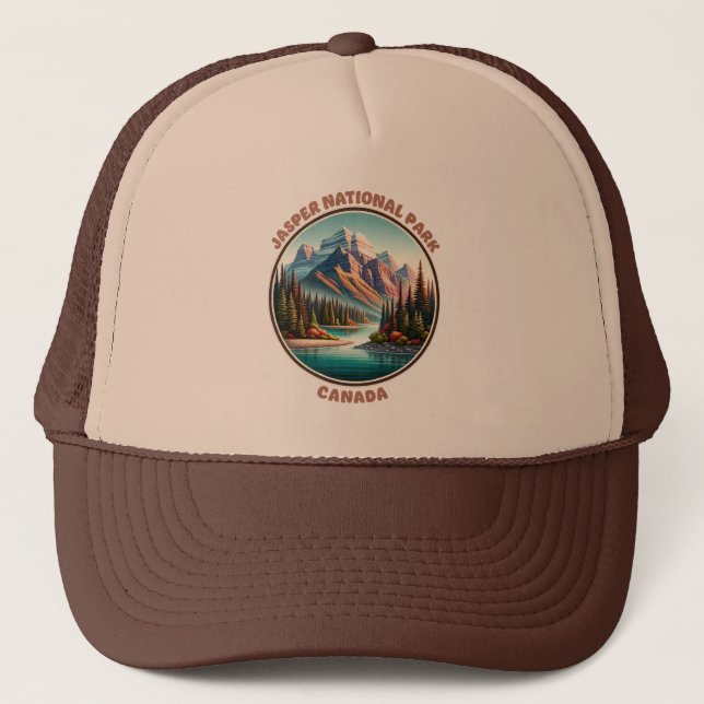 Jasper National Park Canada Trucker Hat (Front)