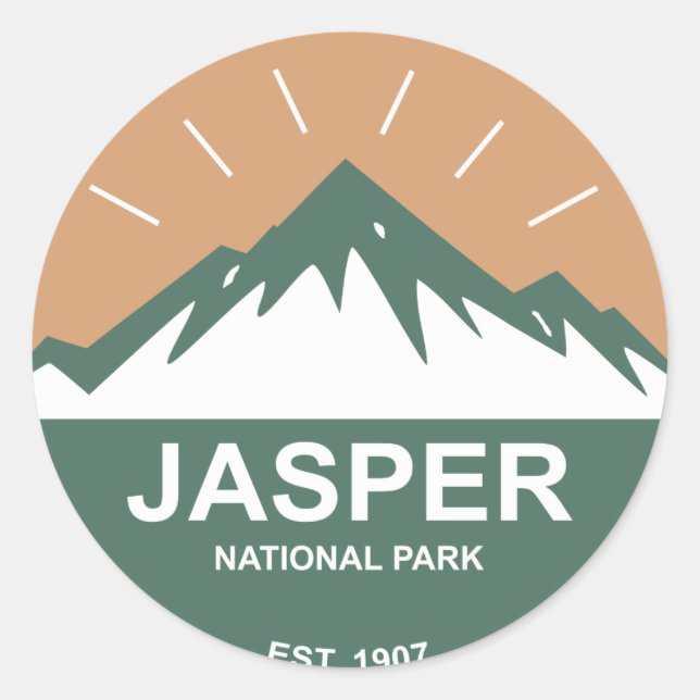Jasper National Park Classic Round Sticker (Front)