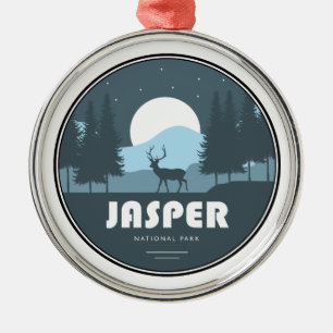 Jasper National Park Deer Metal Ornament