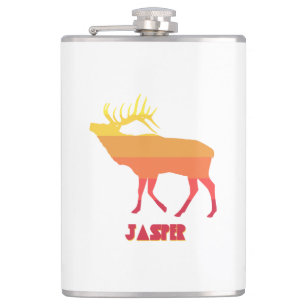 Jasper National Park Elk Hip Flask