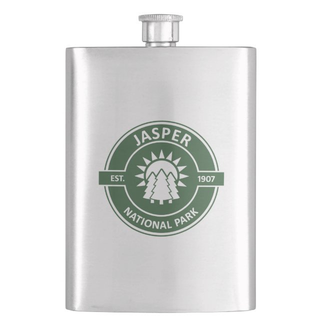 Jasper National Park Hip Flask (Front)