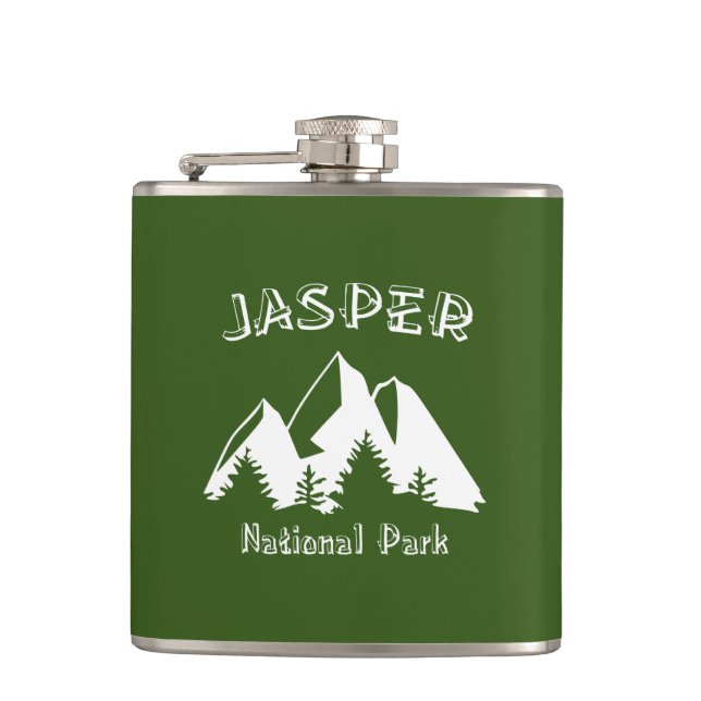 Jasper National Park Hip Flask (Front)