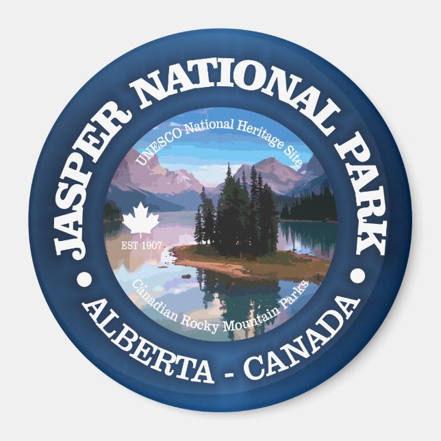 Jasper National Park (Lake Maligne) Magnet (Front)