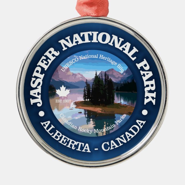 Jasper National Park (Maligne Lake) Metal Ornament (Front)