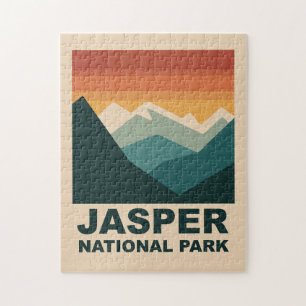 Jasper National Park Minimalist Outdoor Design Jigsaw Puzzle