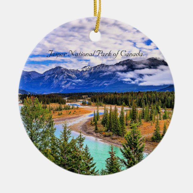 Jasper National Park of Canada Ceramic Ornament (Front)