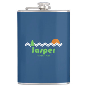 Jasper National Park Retro Hip Flask