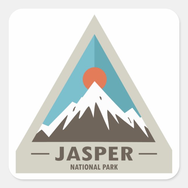 Jasper National Park Square Sticker (Front)