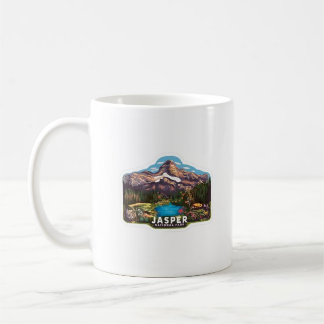 jasper national park sticker coffee mug (Left)