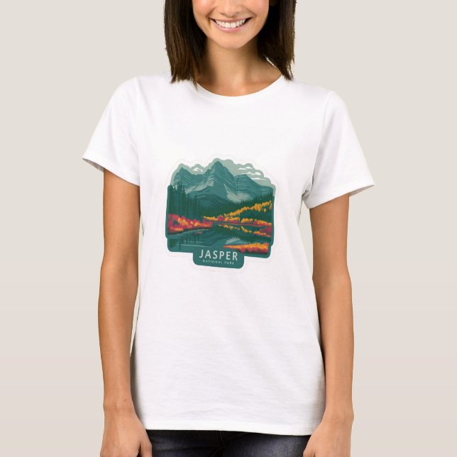 jasper national park sticker T-Shirt (Front)