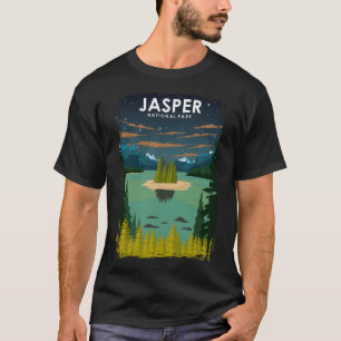 Jasper National Park Vintage Minimal Retro Travel T-Shirt