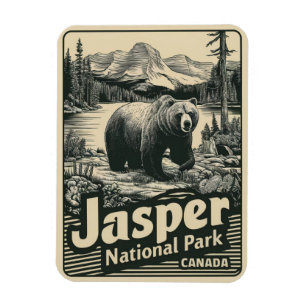 Jasper Nationla park alberta canada vintage gifts Magnet