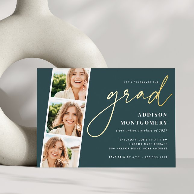 Jasper | Photo Strip Graduation Party Gold (Creator Uploaded)