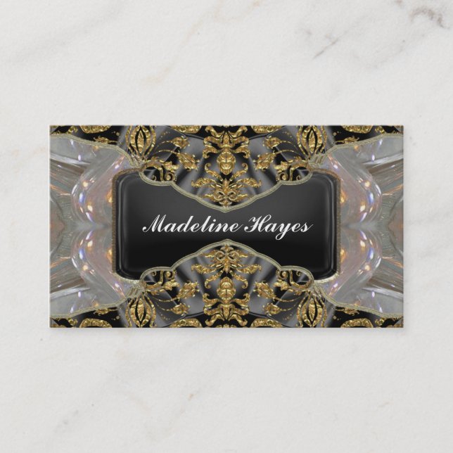 Jauncey Joy  Baroque 2" Elegant Professional Business Card (Front)