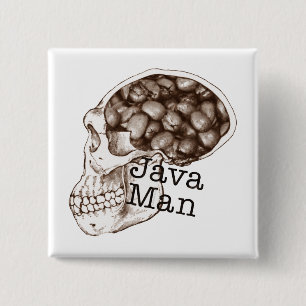 Java Bean Man 15 Cm Square Badge