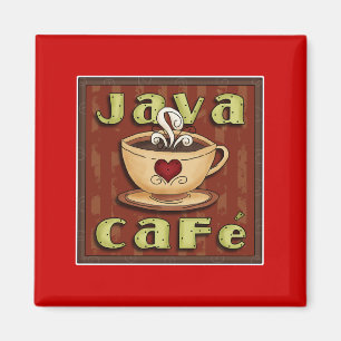 java cafe magnet