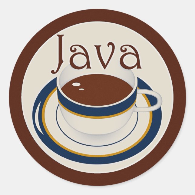 Java Classic Round Sticker (Front)