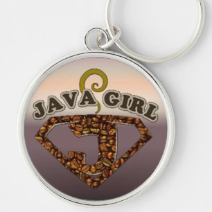 Java Girl Coffee Humour Key Chain