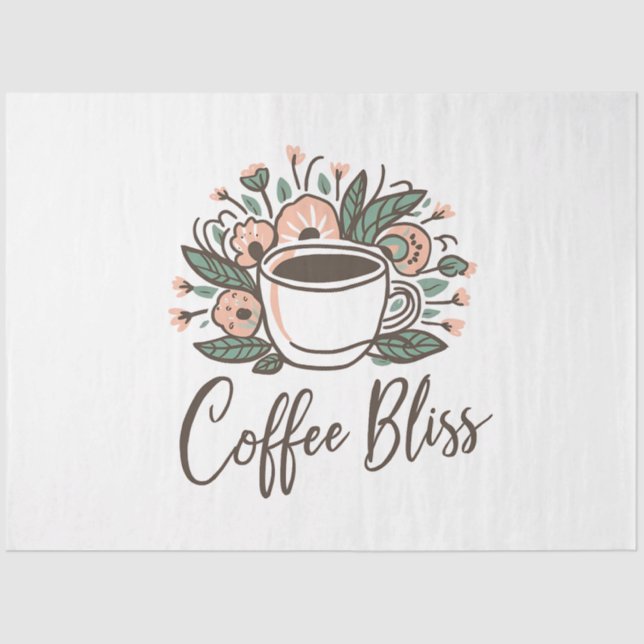 Java Joy Ephemera-Espresso Elegance Ephemera Tissue Paper (Front)