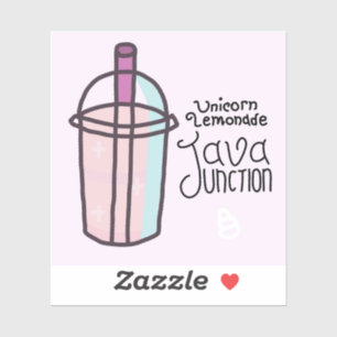 Java Junction Unicorn Lemonade Sticker With Text