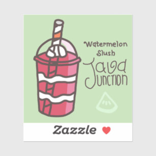 Java Junction Watermelon Slush Sticker with Text