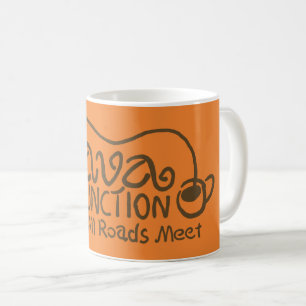 Java Junction with Coffee Brown Text Coffee Mug
