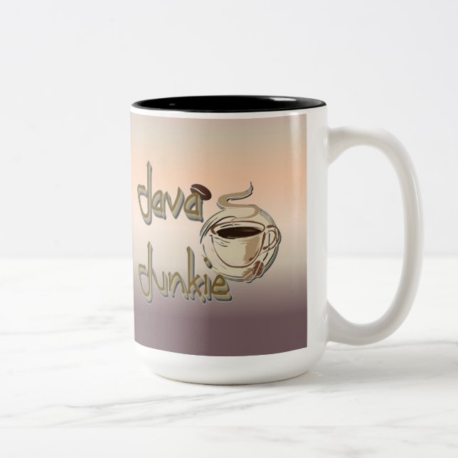 Java Junkie Coffee Lovers Brown Tone Mug (Right)
