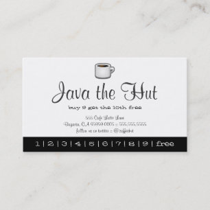 Java Logo Drink Punch Card