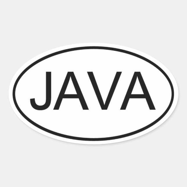 JAVA OVAL STICKER (Front)