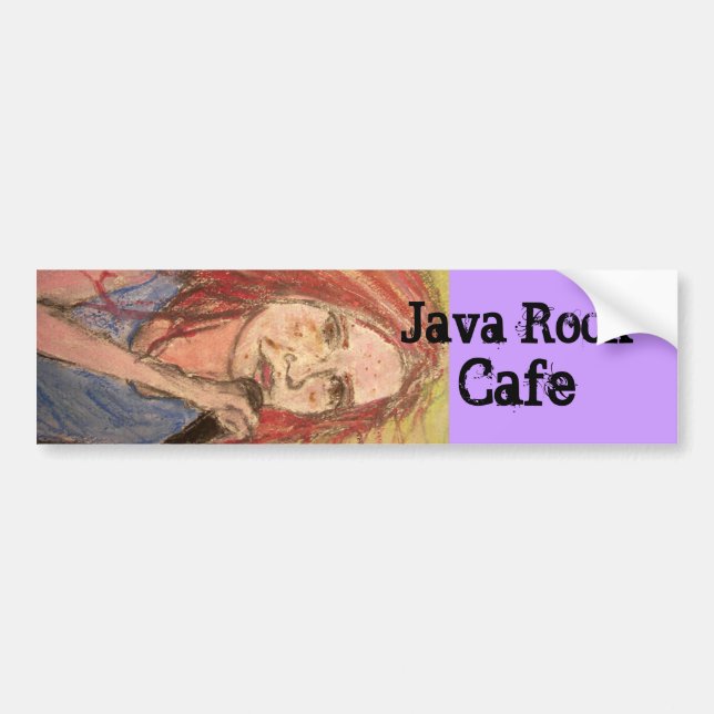 java rock cafe girl bumper sticker (Front)