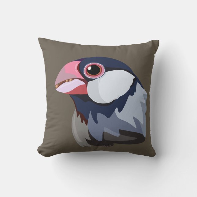 Java Sparrow—simplified  Cushion (Front)