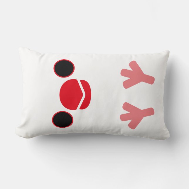 Java sparrow (White) Lumbar Cushion (Front)