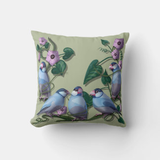 Java sparrows cushion