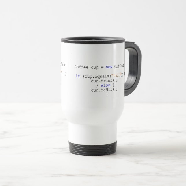 Java travel mug (Front Right)