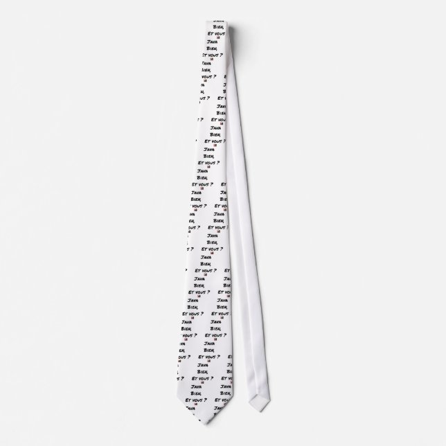 JAVA WELL, AND YOU? - Word games Tie (Front)