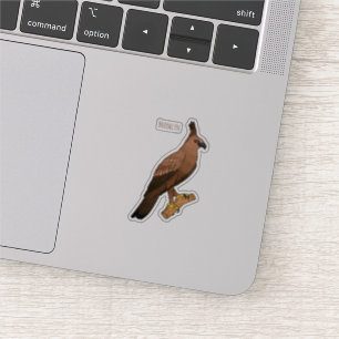 Javan hawk eagle bird cartoon illustration