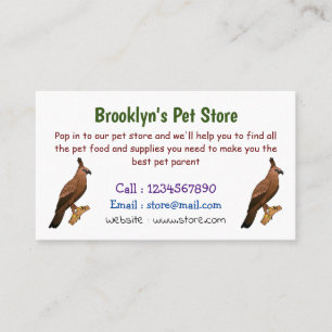 Javan hawk eagle bird cartoon illustration business card