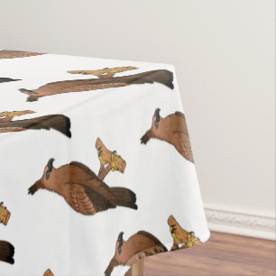 Javan hawk eagle bird cartoon illustration tablecloth