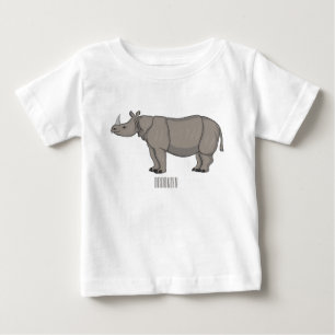 Javan rhinoceros cartoon illustration  baby T-Shirt