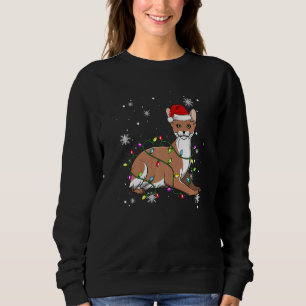 Javanese Cat Christmas Lights Christmas Cat Santa Sweatshirt
