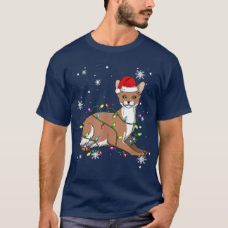 Javanese Cat Christmas Lights Christmas Cat Santa  T-Shirt