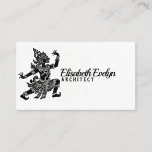 Javanese Hanoman Shadow Puppet Inverted Art Business Card
